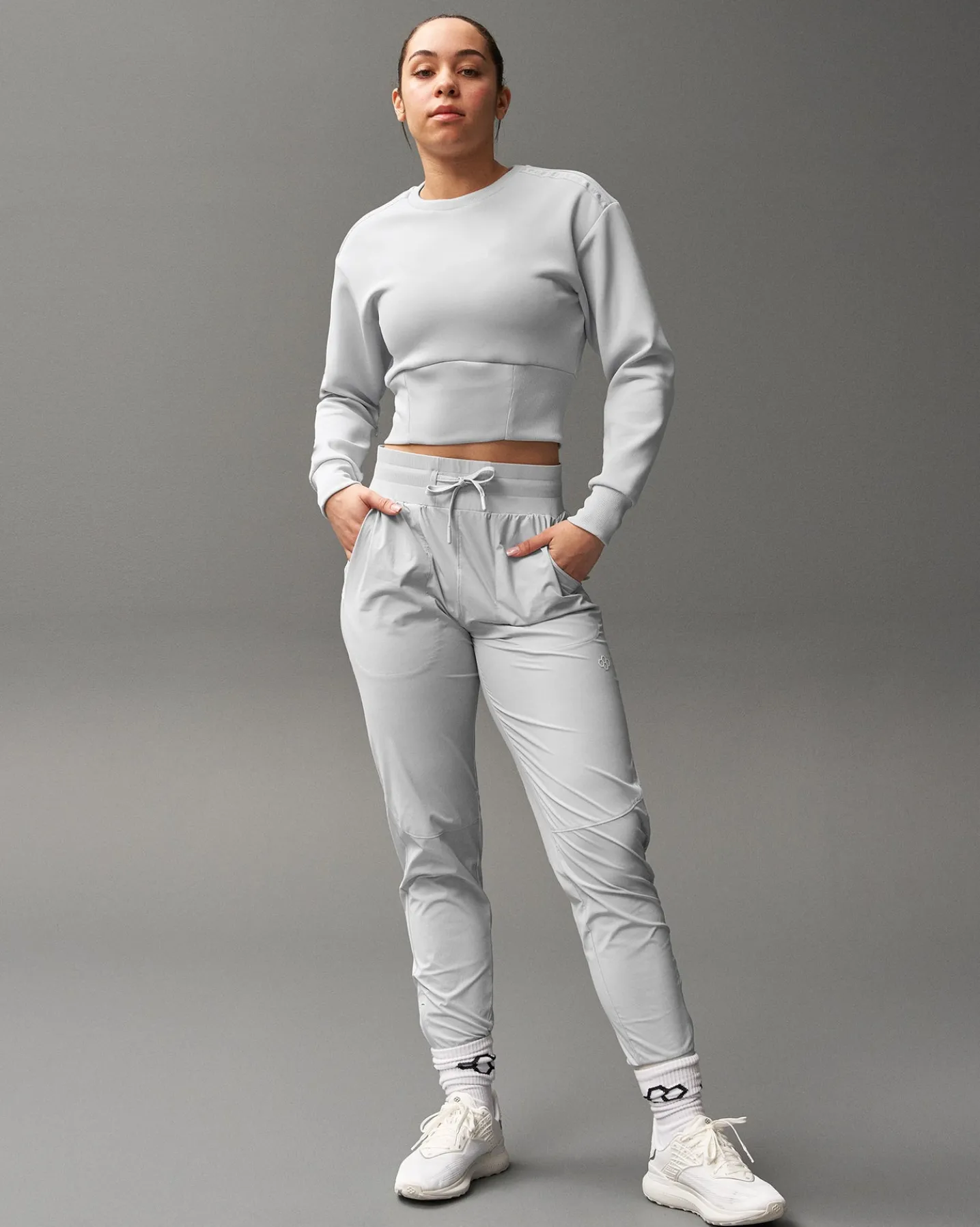 COOL-FEEL Women's Fitted Crew - Lunar Gray