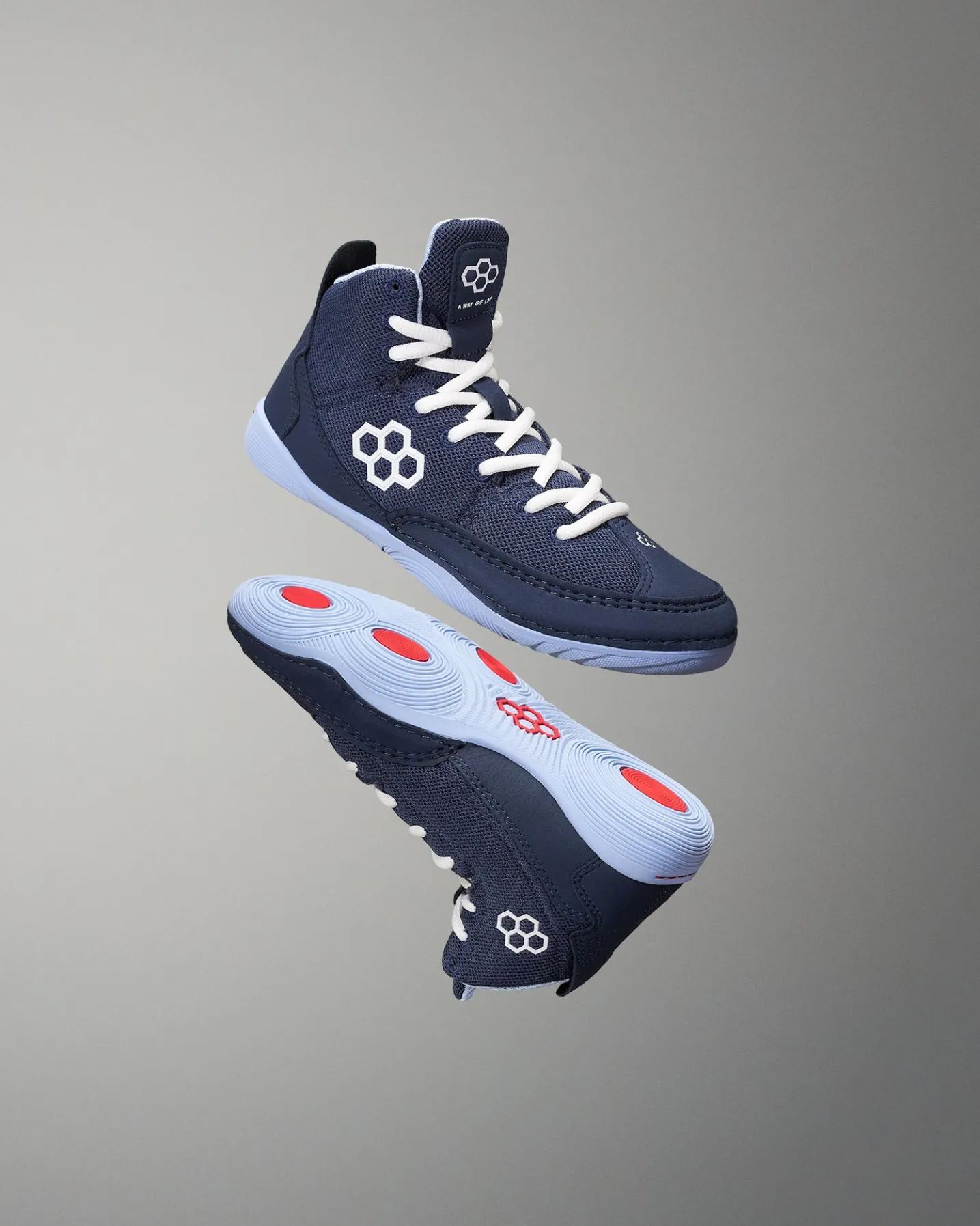 RUDIS Courage Youth Wrestling Shoes - Navy Carolina