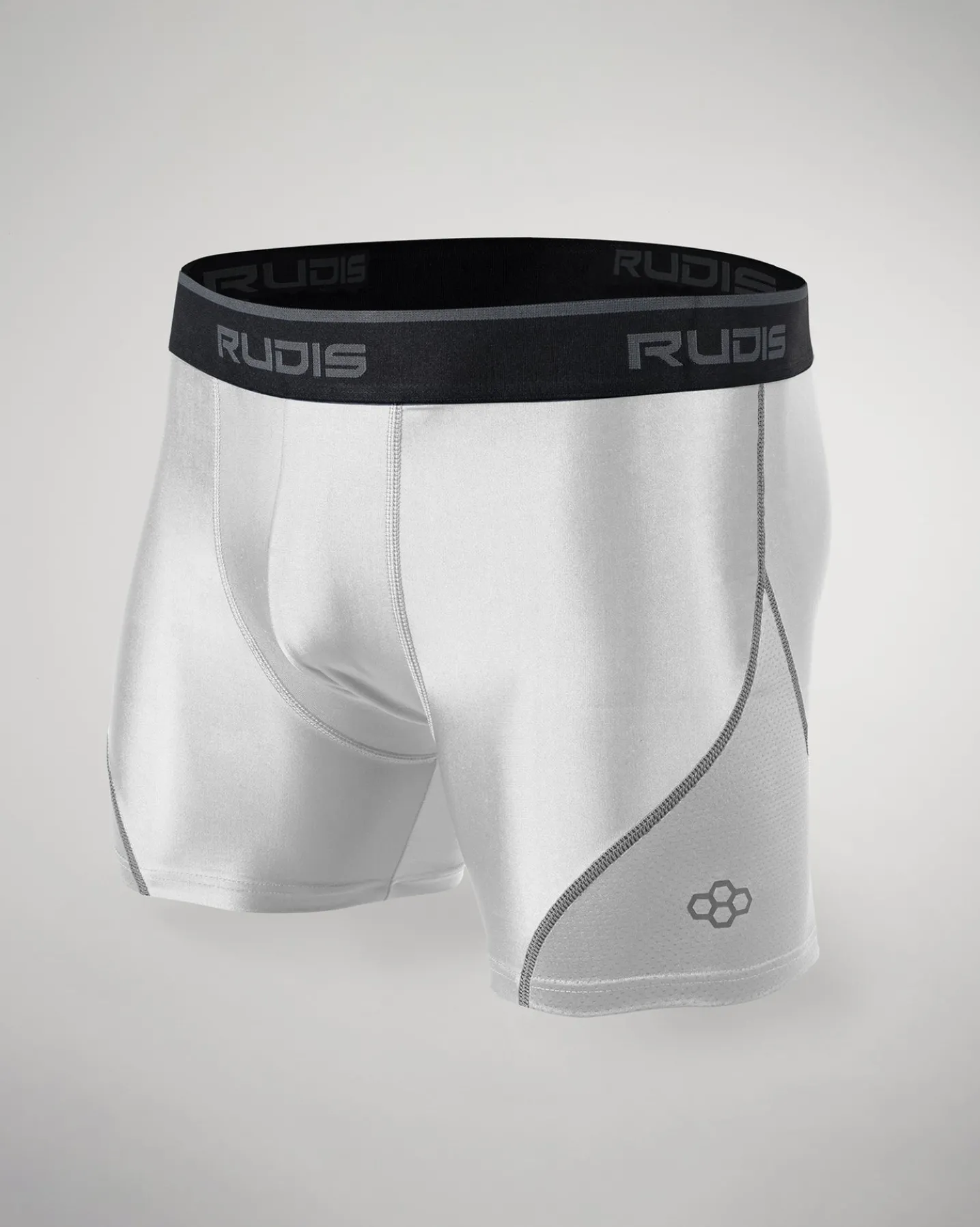 RUDIS Essential White/Gray Adult Boxer Brief