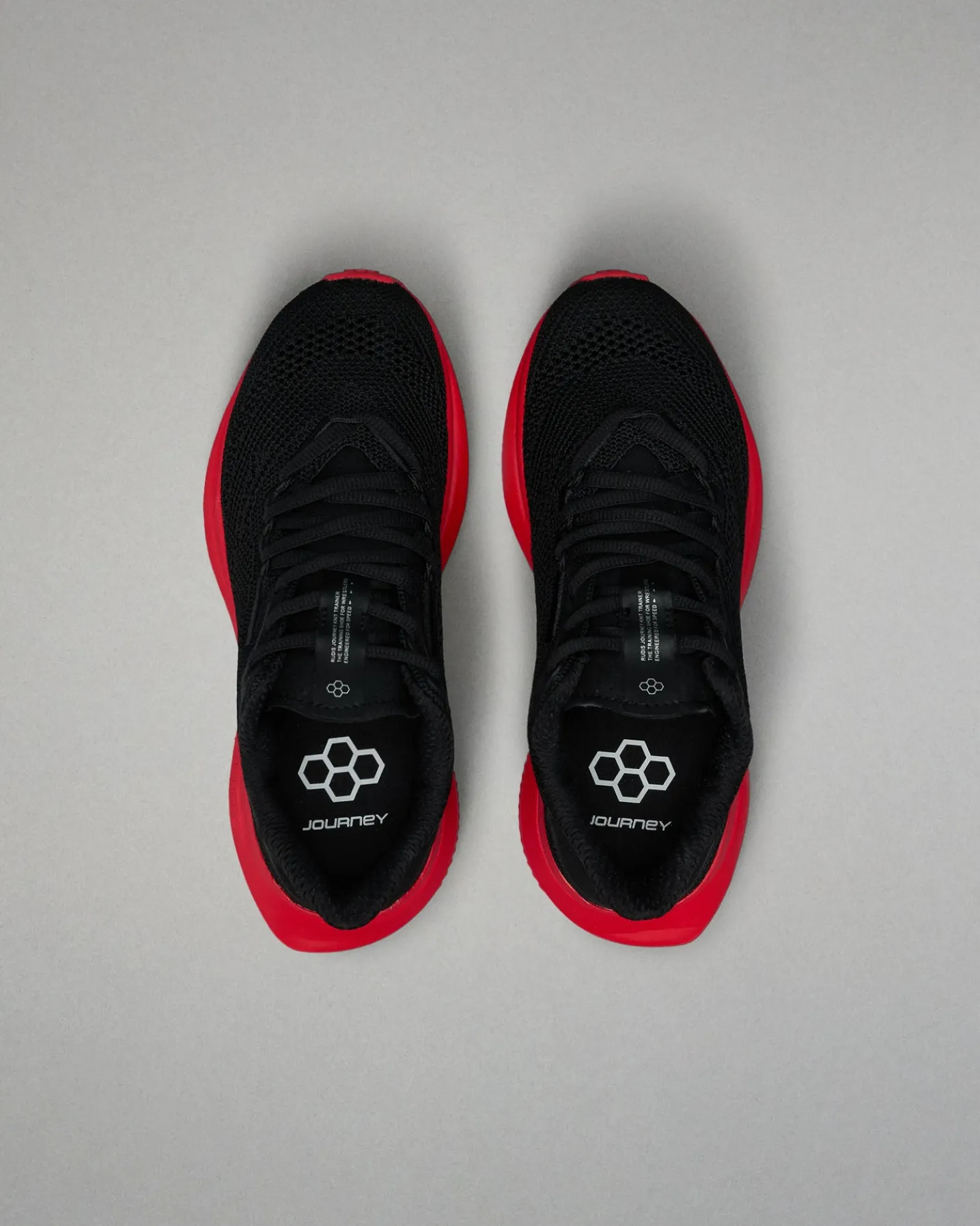 RUDIS Journey Knit Youth Training Shoes - Black/Red