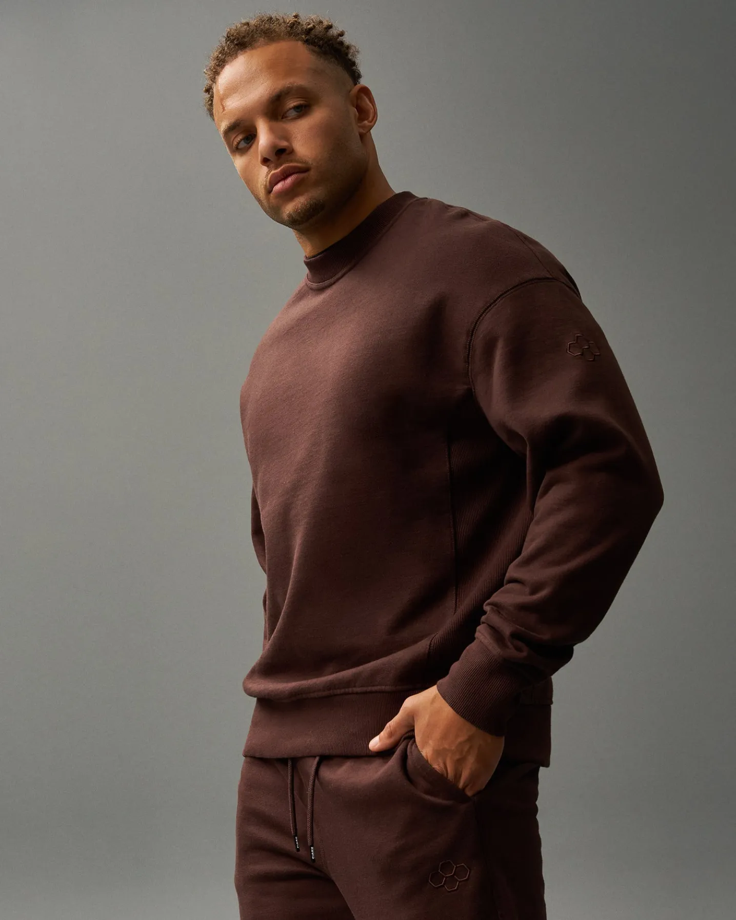 RUDIS Titan Heavyweight Fleece Crewneck - Ground Coffee