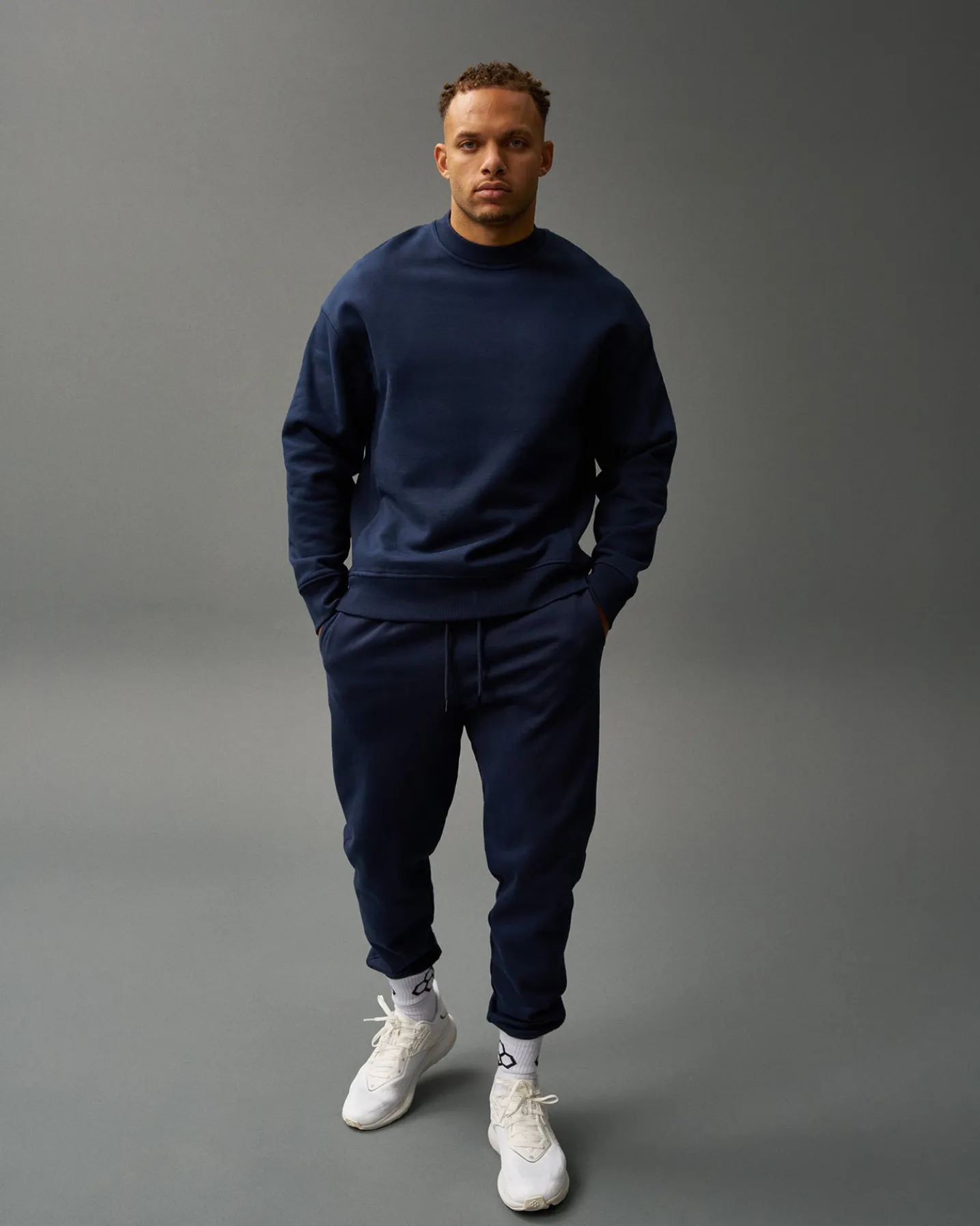 RUDIS Titan Heavyweight Fleece Crewneck - Navy