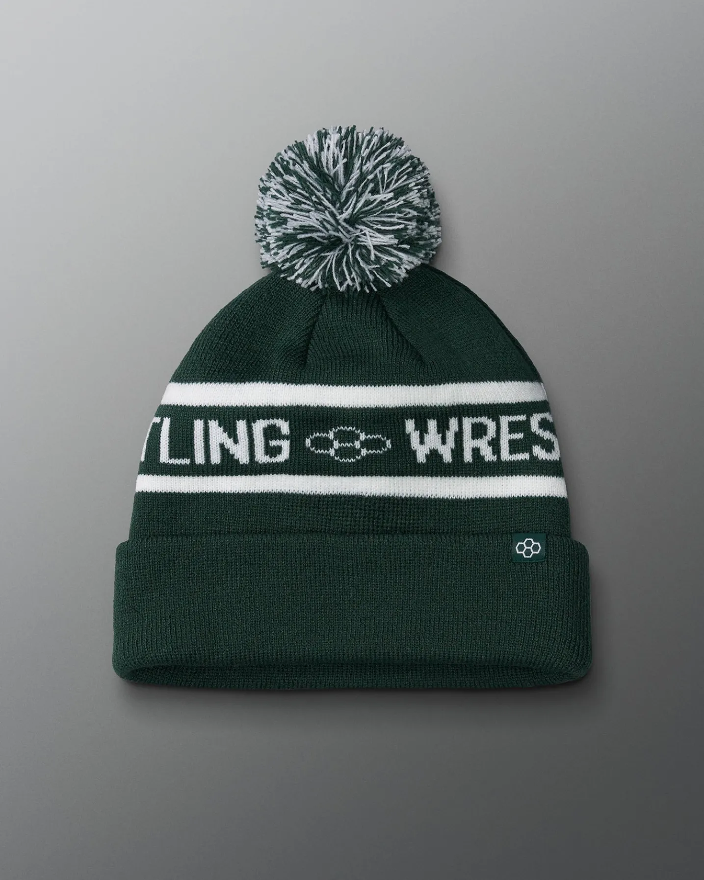 RUDIS Two Tone Pom Beanie - Green/White