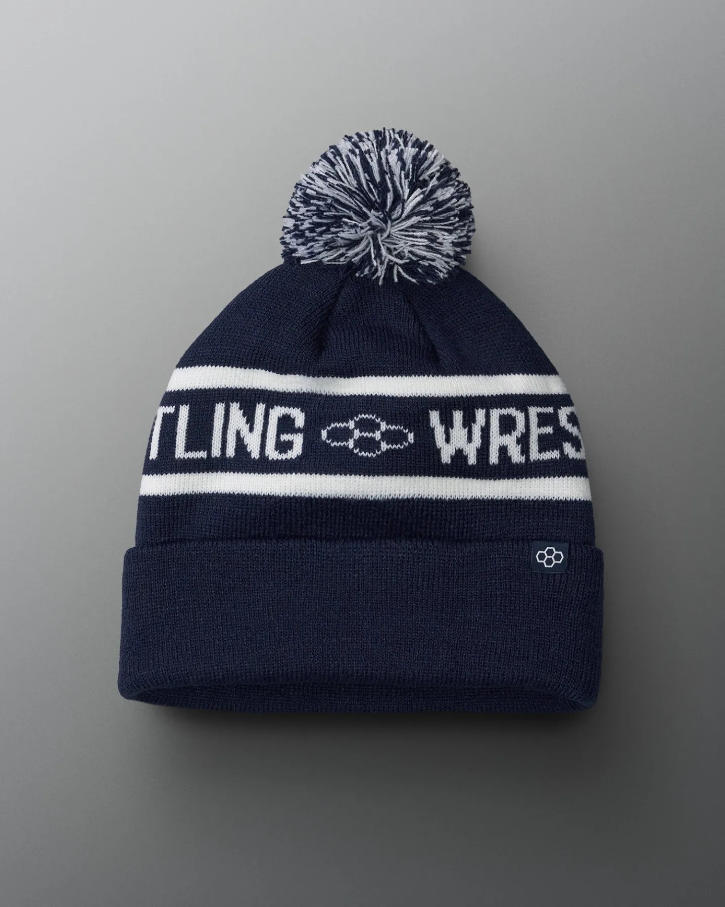 RUDIS Two Tone Pom Beanie - Navy/White