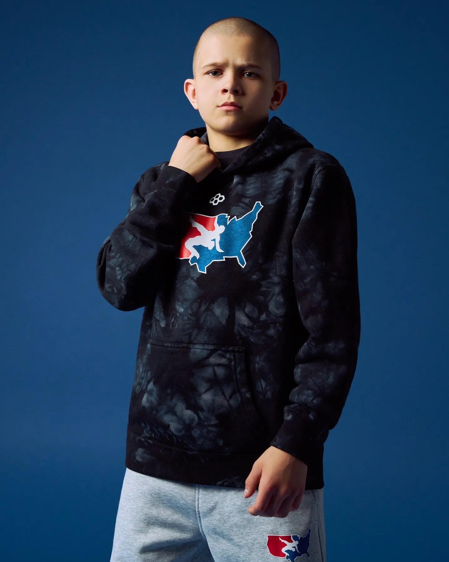 USA Wrestling Logo Youth Tie-Dye Hoodie