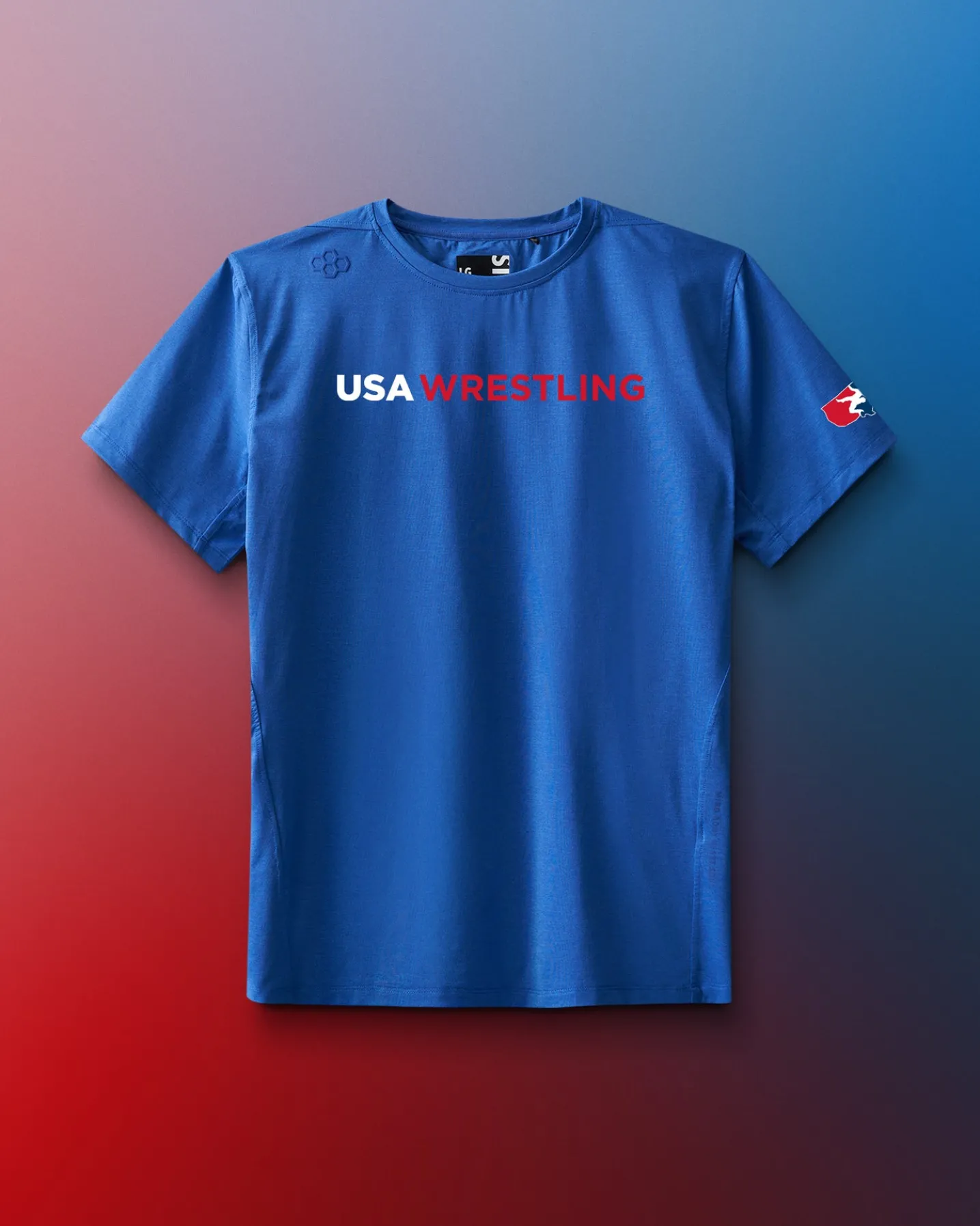 USA Wrestling Wordmark Performance Heather T-Shirt