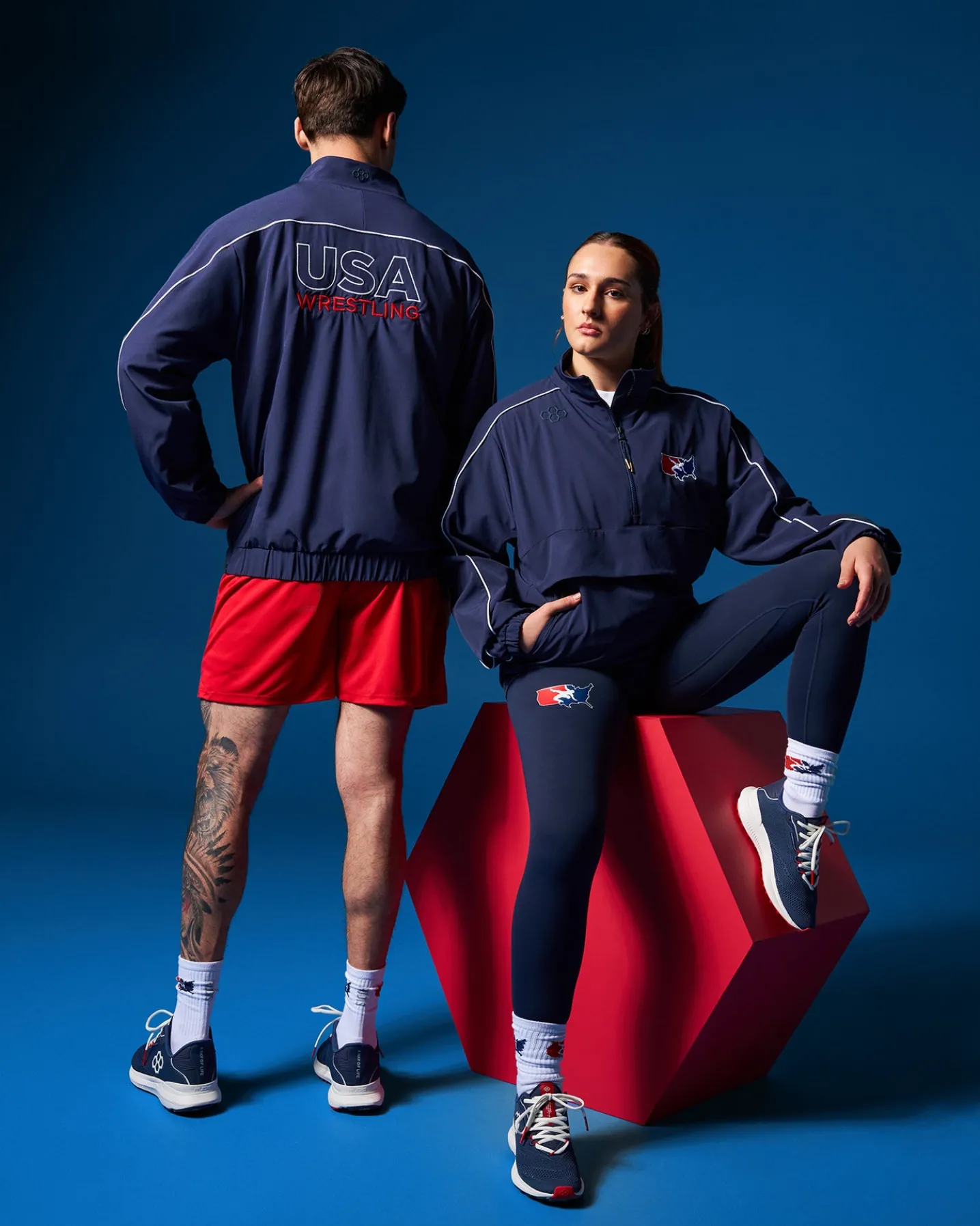 USAW Logo 1/4 Zip Windbreaker