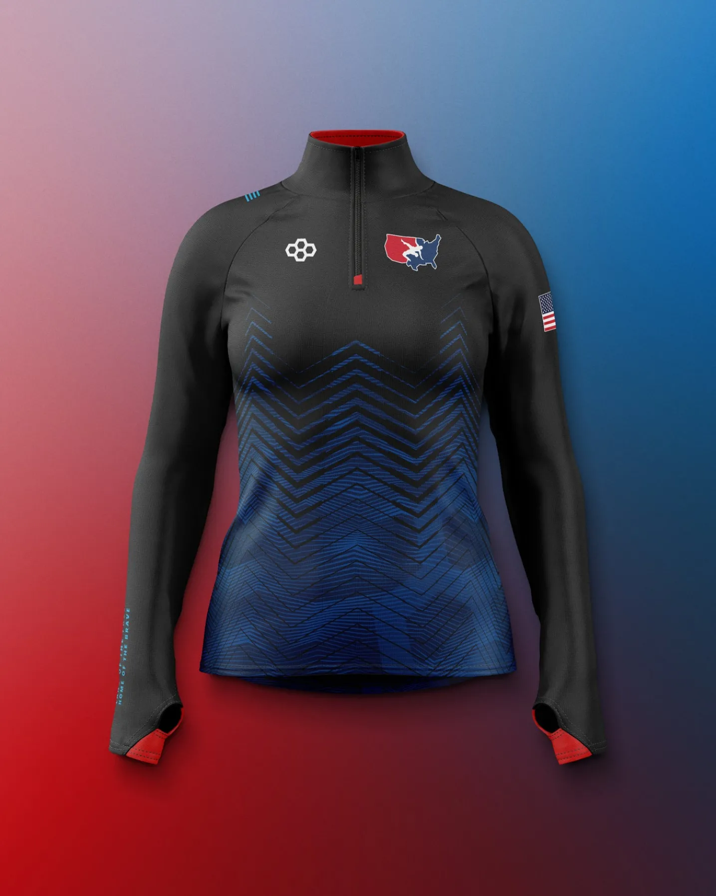 USAW Women's Sublimated 1/4 Zip