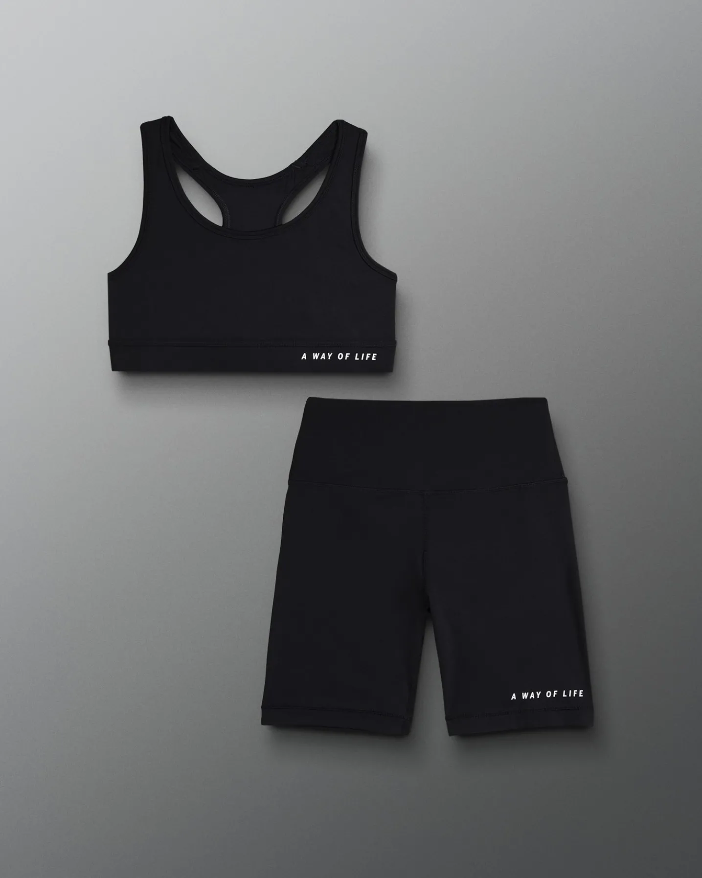 Women's Sports Bra and Biker Short Gift Bundle - Black